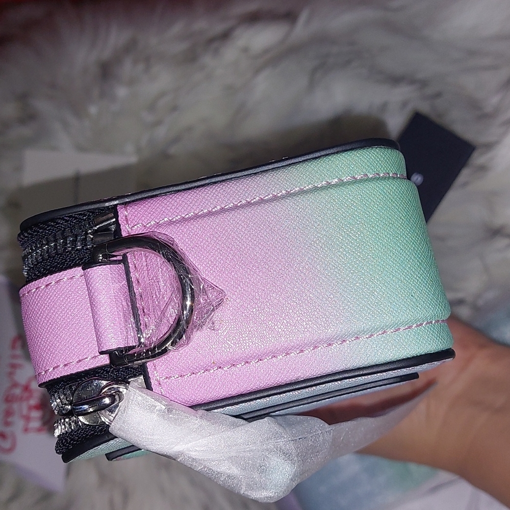 💥SALE🌈Marc Jacobs SNAPSHOT AIRBRUSH 2.0 CAMERA BAG RAINBOW PASTEL CROSSBODY BAG - Picture 12 of 16